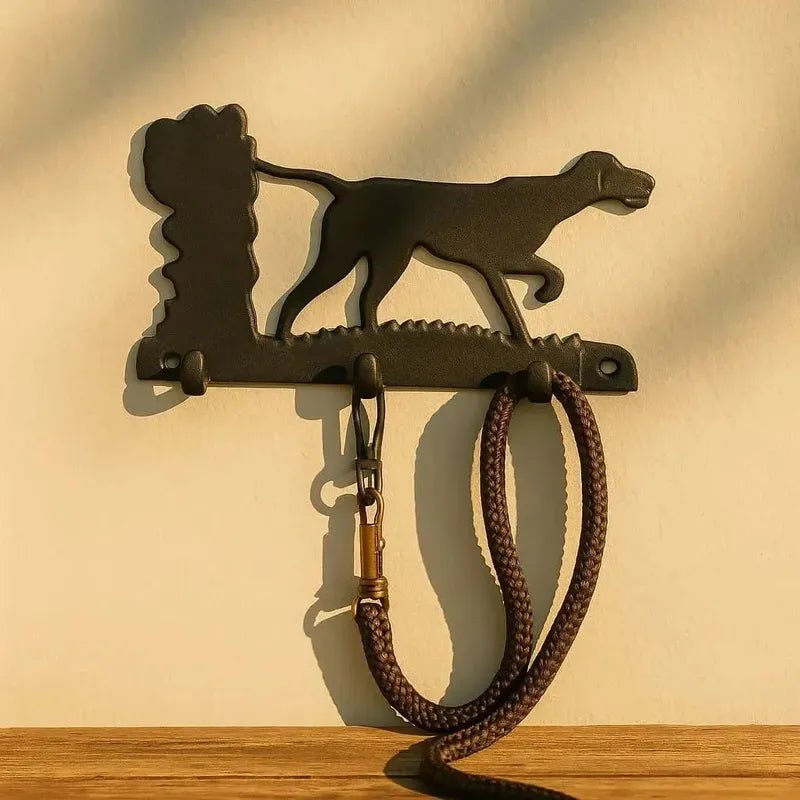 Leinengarderoben mit vielen Hunderrasse-Motiven