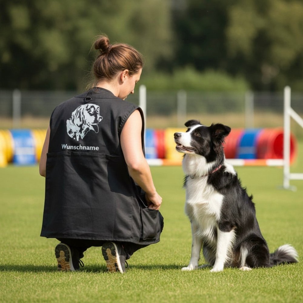 Hundesportweste Damen personalisiert – Trainingsweste für Hundesport in 7 Editionen wie Mantrailing und Hundetrainer