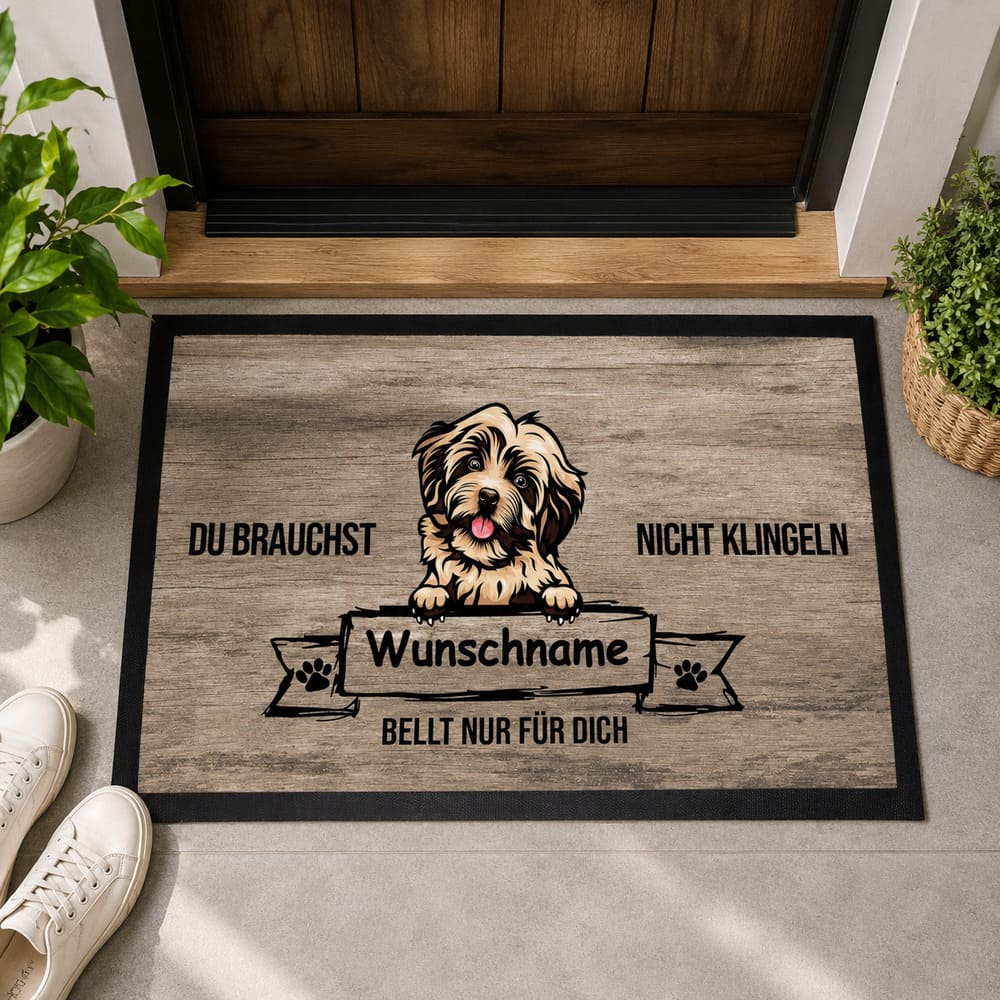 Fußmatte Hund personalisiert – Du brauchst nicht klingeln | 100 Rassen