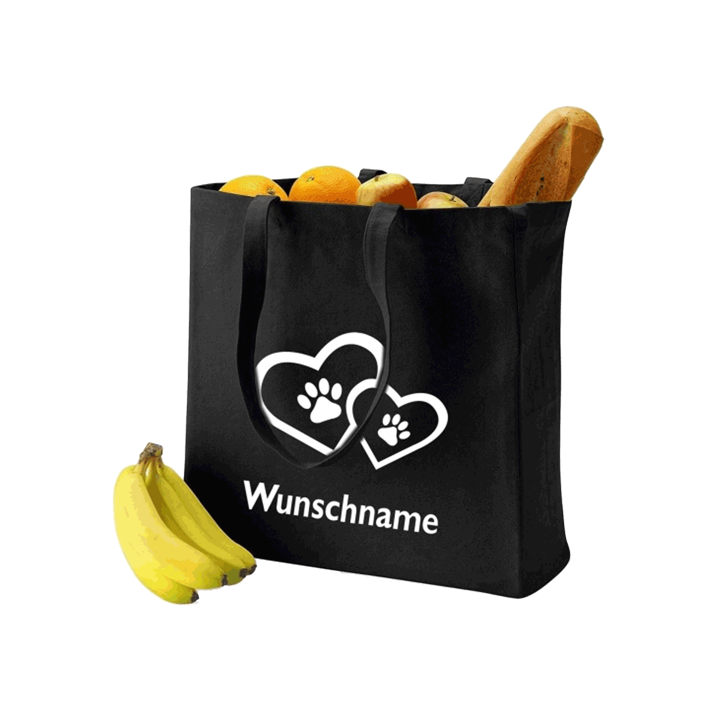Canvas Shopper Hund mit Hundespruch und Pfotenmotiv – Tragetasche für Hundebesitzer