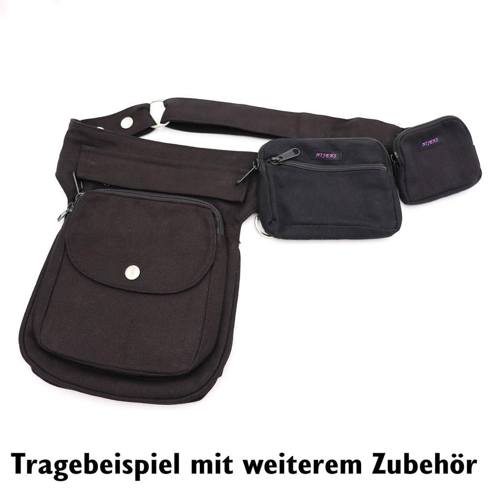 Beuteltasche Schwarz klein – Bild 4
