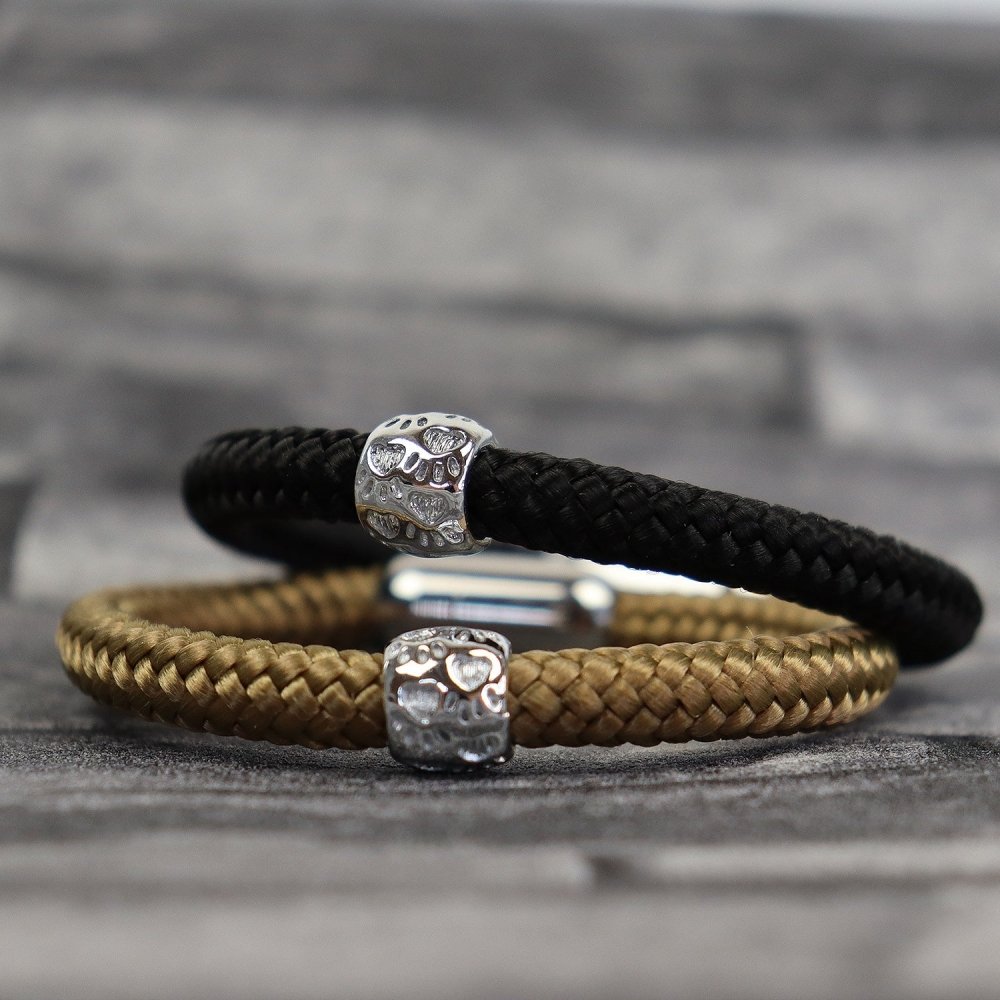 Hundefan Armband TAU mit -Pfote schwarz-Tierisch tolle Geschenke