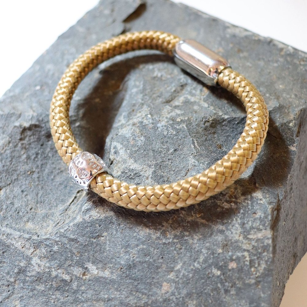 Hundefan Armband TAU mit -Pfote beige-Tierisch tolle Geschenke