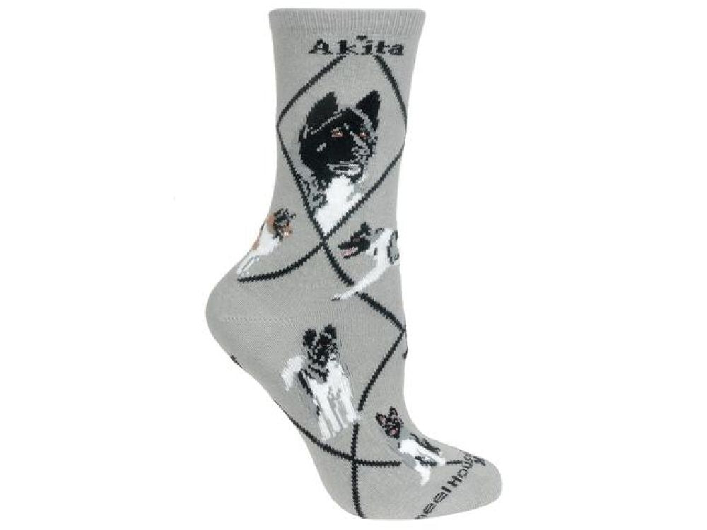 Hunde Rasse Socken: Akita -grau-M-Tierisch tolle Geschenke