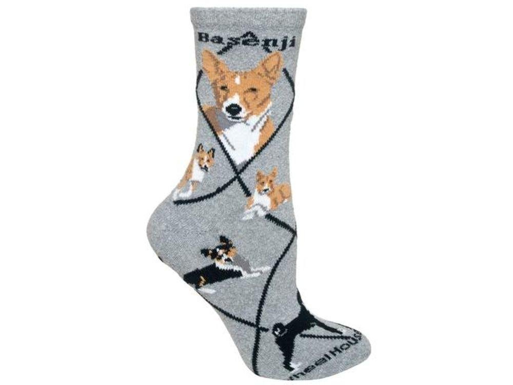 Hunde Rasse Socken: Basenji -grau-Tierisch tolle Geschenke
