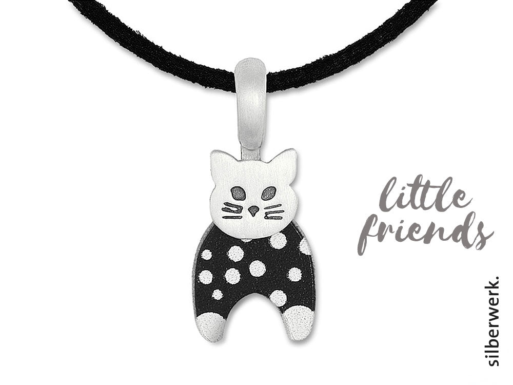 Silberwerk LITTLE FRIENDS Katze schwarz-weiss-Tierisch tolle Geschenke