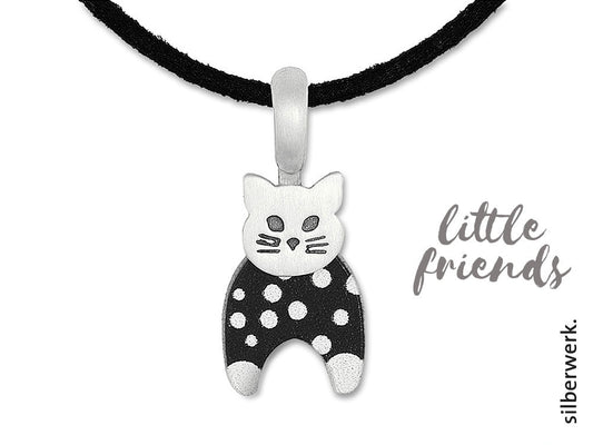 Silberwerk LITTLE FRIENDS Katze schwarz-weiss