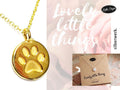 Silberwerk Lovely Little Signs Kette Pfote Gold – 925er Silber vergoldet mit Pfotenabdruck-Anhänger 10mm