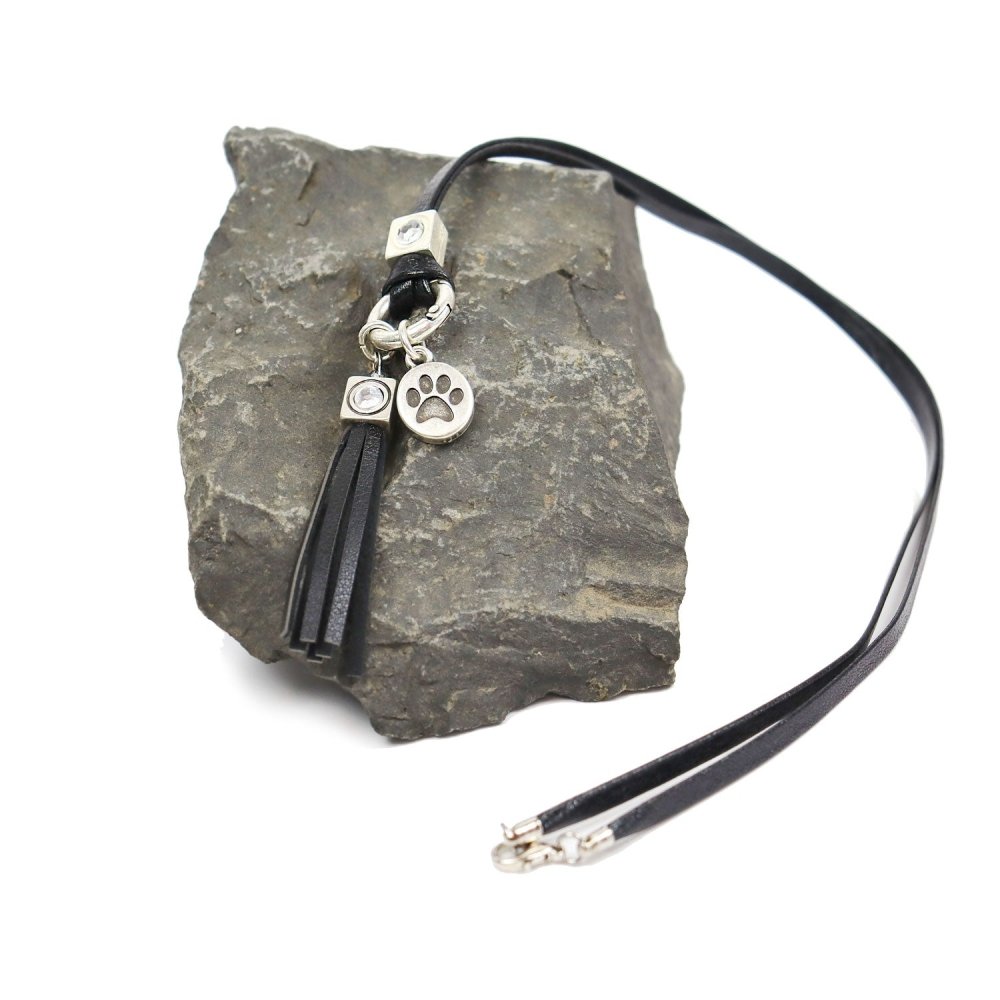 SchauTime Statement Kette - Pfote -Feenschwarz-Tierisch tolle Geschenke