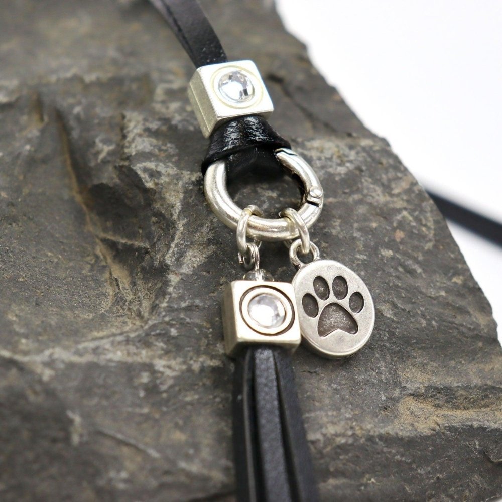 SchauTime Statement Kette - Pfote -Feenschwarz-Tierisch tolle Geschenke
