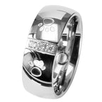 Energy and Life Magnetschmuck - Ring Pfötchen -Zirkonia- glänzend-Energy & Life-Tierisch-tolle-Geschenke