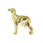Vergoldete Zinn-Brosche mit Italian Greyhound