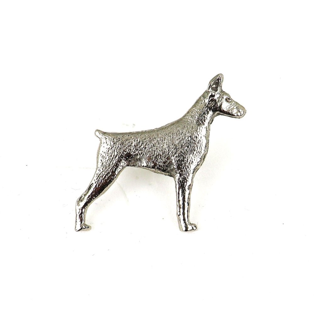 Dobermann Zinn-Brosche - Versilbert-Tierisch tolle Geschenke