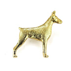 Dobermann Zinn-Brosche - Vergoldet-Tierisch tolle Geschenke