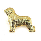 Briard Zinn-Brosche - Vergoldet-Tierisch tolle Geschenke