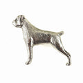Boxer Zinn-Brosche - Versilbert-Tierisch tolle Geschenke