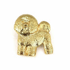 Bichon Frise Zinn-Brosche - Vergoldet-Tierisch tolle Geschenke