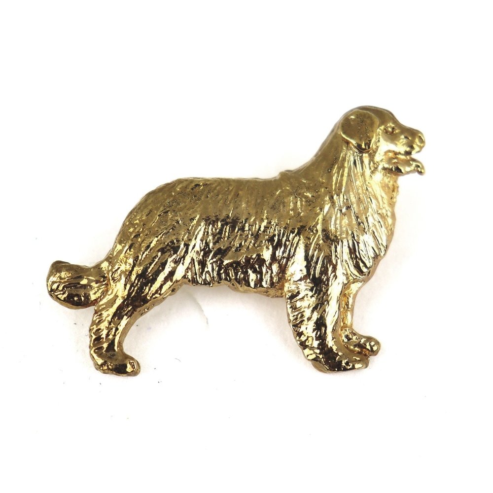 Berner Sennenhund Zinn-Brosche - Vergoldet-Tierisch tolle Geschenke