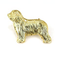 Bearded Collie Zinn-Brosche - Vergoldet-Tierisch tolle Geschenke