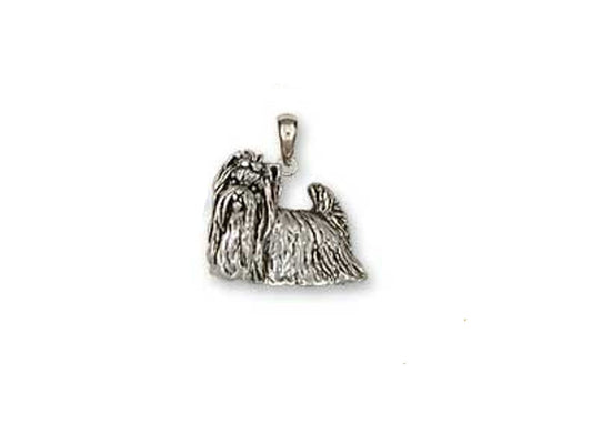 Schmuck - Anhänger: Yorkshire Terrier stehend klein -925er Sterling Silber-