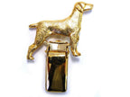 Vergoldeter Ringclip mit Weimaraner