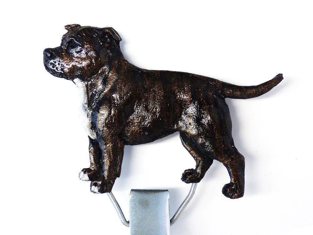 Startnummern Clip Staffordshire Bullterrier brindle-Tierisch tolle Geschenke