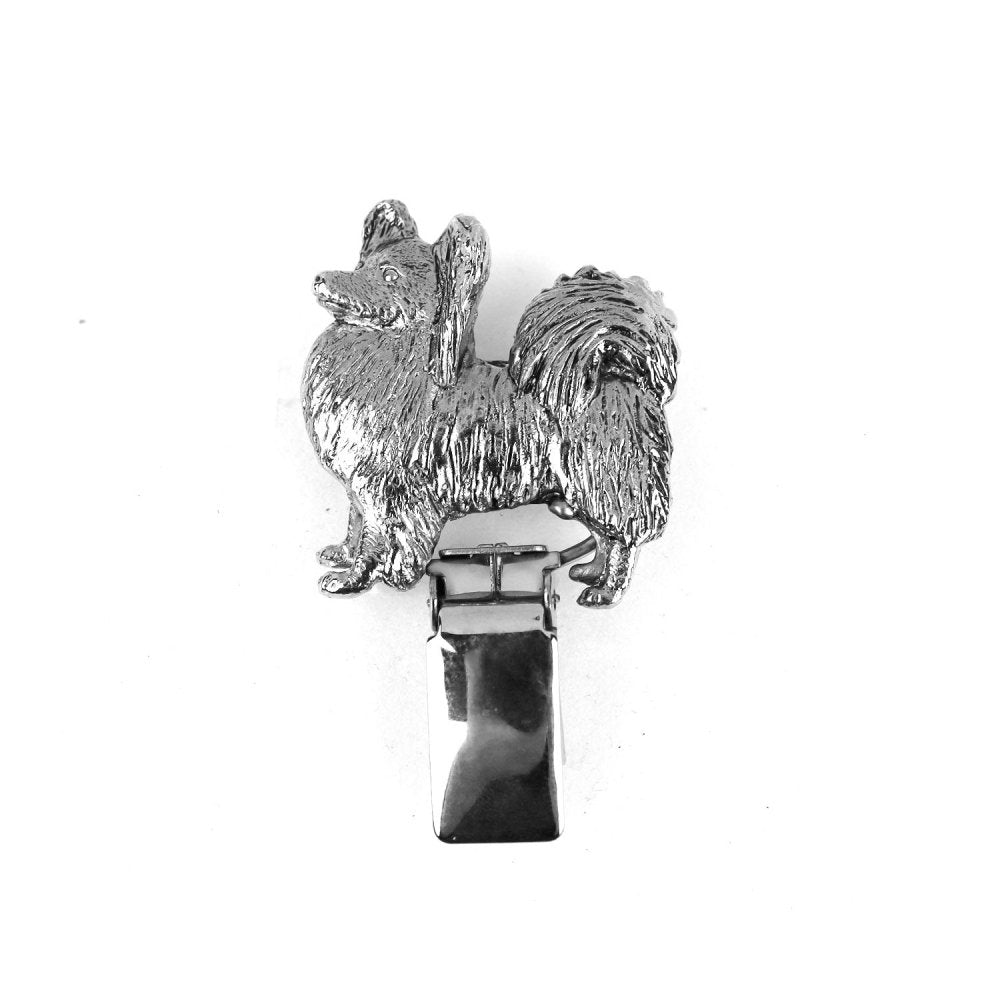 Papillon - Hunderassen-Ringclip Versilbert-Tierisch tolle Geschenke