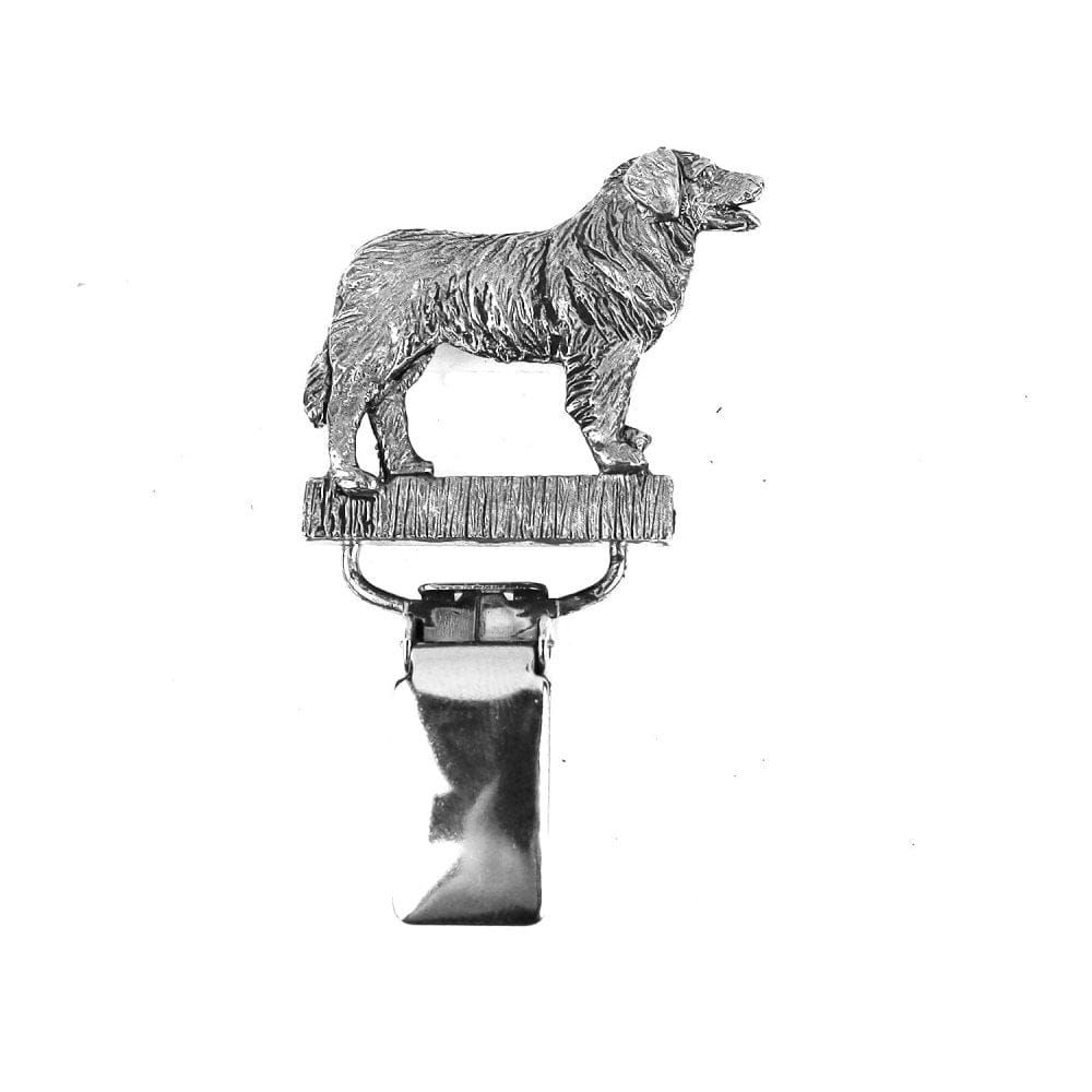 Versilberter Ringclip mit Leonberger