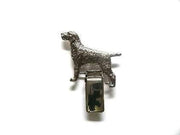 Versilberter Ringclip mit Deutsch Drahthaar