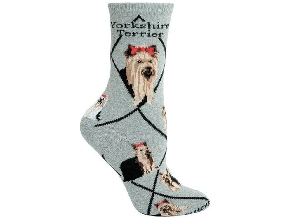 Hunde Rasse Socken: Yorkie - Yorkshire Terrier -grau-Tierisch tolle Geschenke