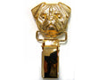 Hunderassen-Ringclip 24k Vergoldet: Mops - Kopf-Tierisch tolle Geschenke