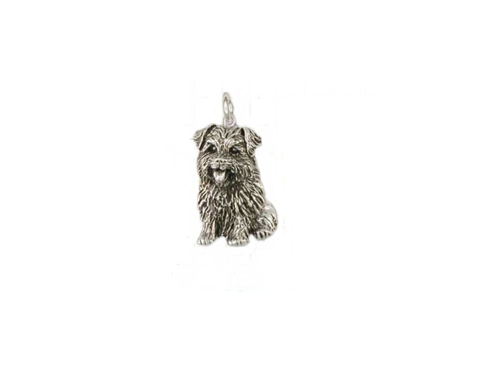 Schmuck - Anhänger: Norwich Terrier sitzend -925er Sterling Silber-