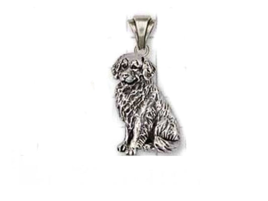 Schmuck - Anhänger: Golden Retriever - sitzend -925er Sterling Silber