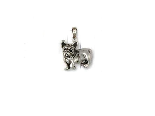 Schmuck - Anhänger: Französische Bulldogge S stehend-925er Sterling Silber-