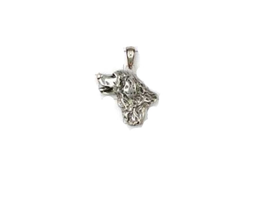 Schmuck - Anhänger: Golden Retriever - Kopf Seite -925er Sterling Silber-