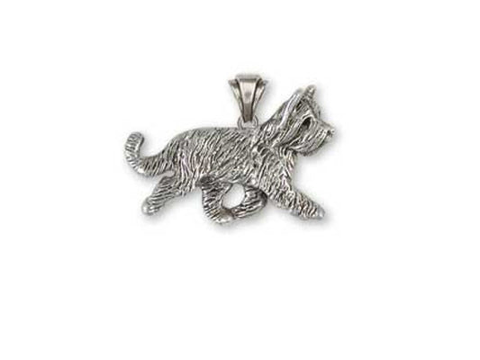 Schmuck - Anhänger: Briard - Berger de Brie laufend -925er Sterling Silber-