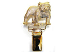Vergoldeter Ringclip mit Englischer Bulldogge