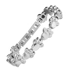 Energy and Life Magnetschmuck - Armband 4in1 Pfote - Pfötchen -silber-Energy & Life-Tierisch-tolle-Geschenke