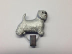 Handbemalter Startnummern-Clip mit Westie West Highland Terrier