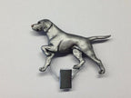 Handbemalter Startnummern-Clip mit Weimaraner
