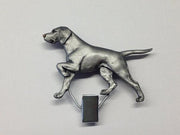 Handbemalter Startnummern-Clip mit Weimaraner