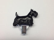 Handbemalter Startnummern-Clip mit Scottish Terrier
