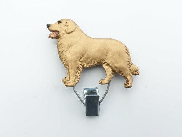 Handbemalter Startnummern-Clip mit Hovawart fawn