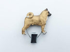 Handbemalter Startnummern-Clip mit Akita fawn