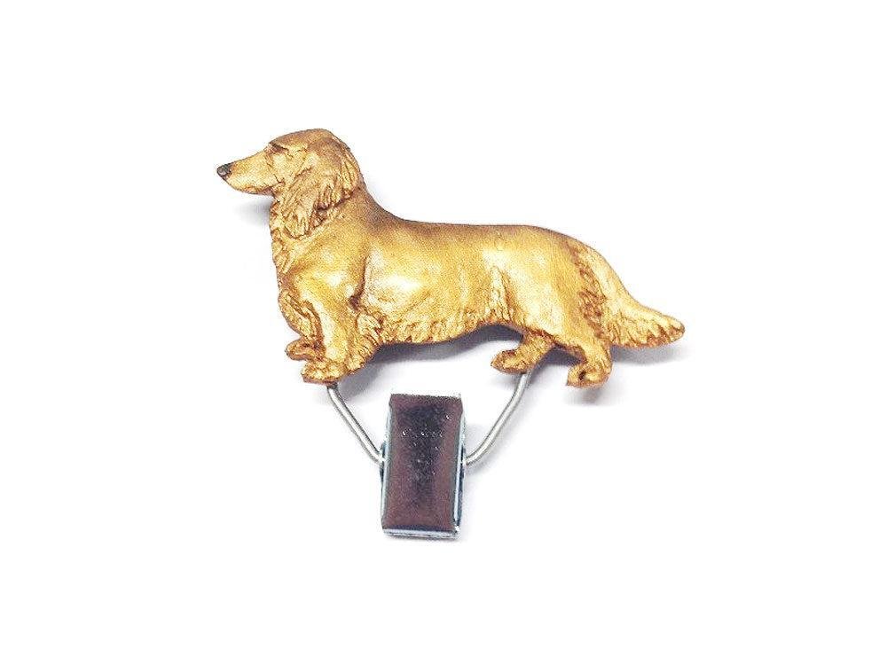 Startnummern Clip Dackel Langhaar fawn-Tierisch tolle Geschenke