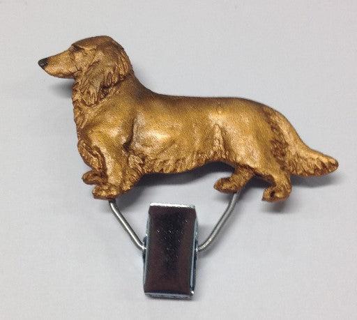 Startnummern Clip Dackel Langhaar fawn-Tierisch tolle Geschenke