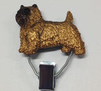 Handbemalter Startnummern-Clip mit Cairn Terrier