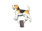 Handbemalter Startnummern-Clip mit Beagle