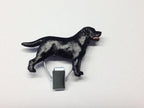Handbemalter Startnummern-Clip mit Labrador black