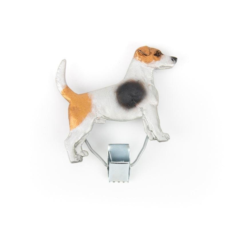 Handbemalter Startnummern-Clip mit Jack Russell Terrier tricolor